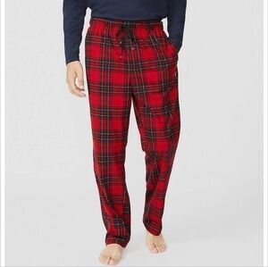 Nautica Men's red/black plaid sleepwear lounge pants w/ pockets size L‎
